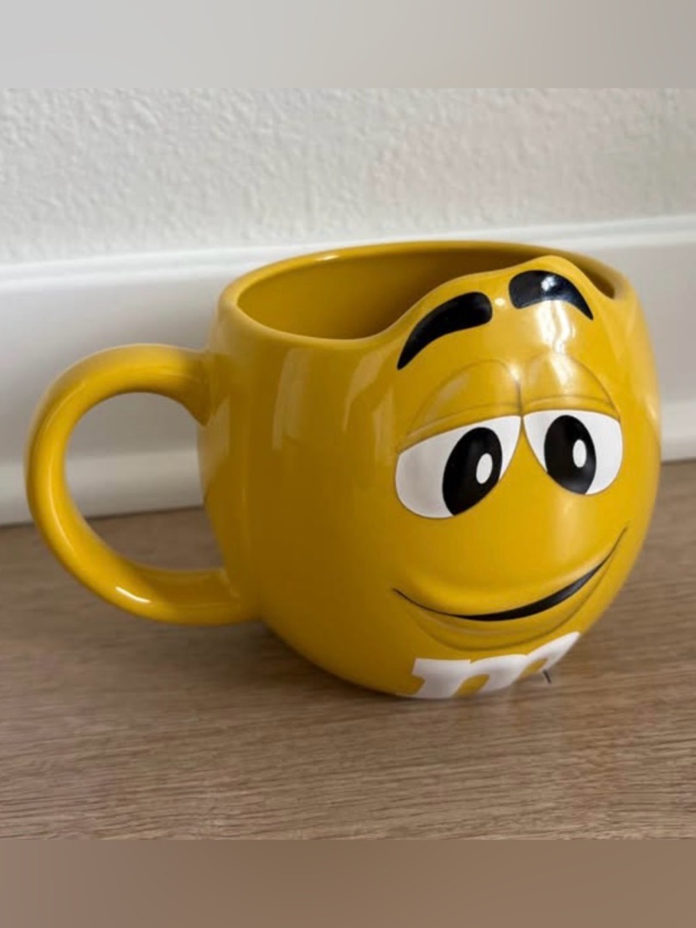 M&M'S Yellow Character Ceramic Mug with Printed Face